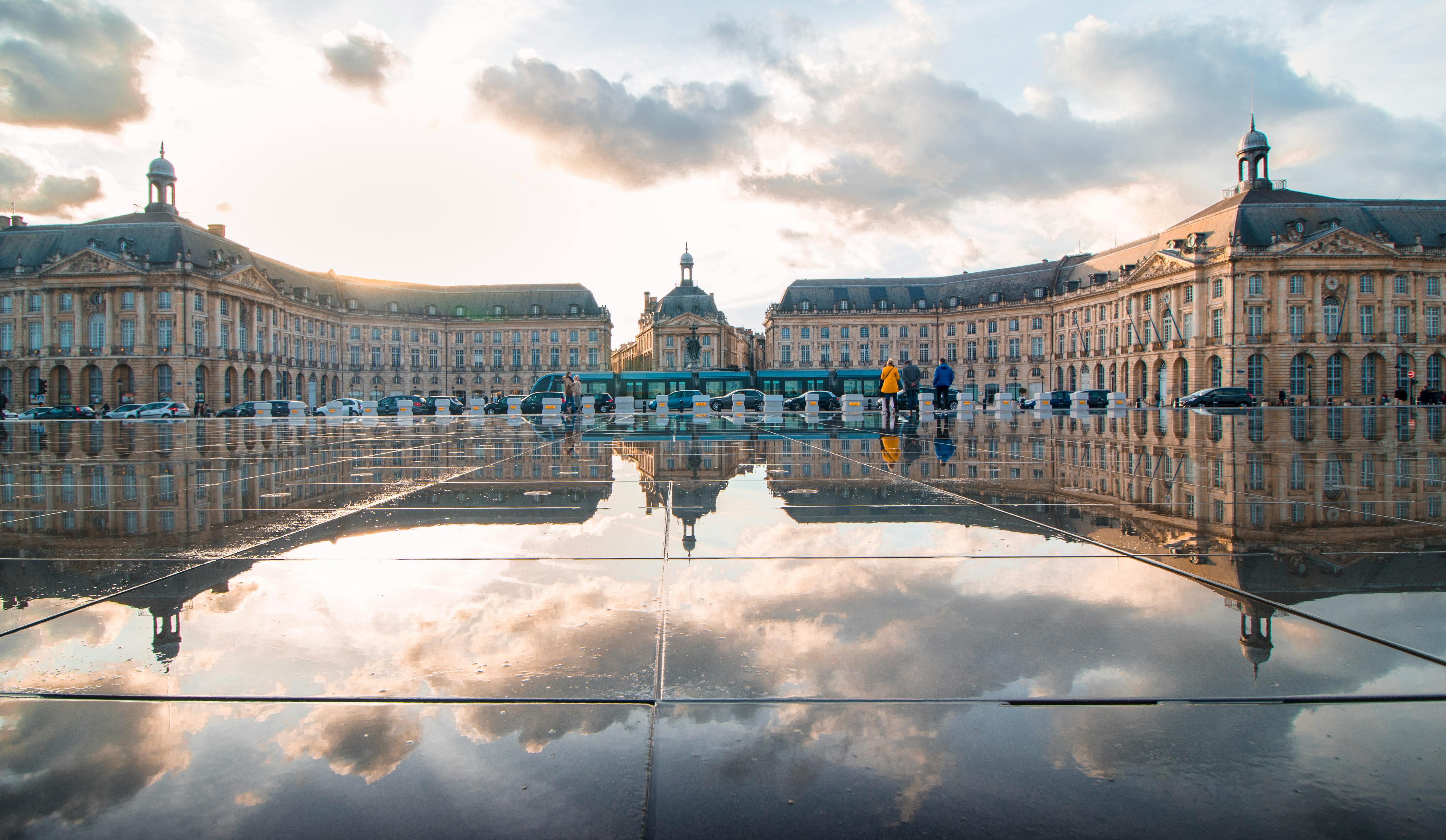 A tranquil landscape representing global travel